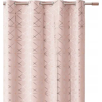 Obraz Hotový závěs do pokoje Glammy 140X280 cm s kroužky, růžový