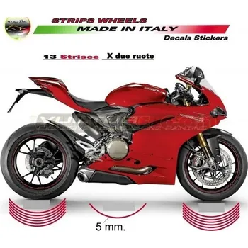 Polep vozidla VULTURBIKE Itálie Samolepící proužky Marchesini FORGED style na ráfky kol pro DUCATI
