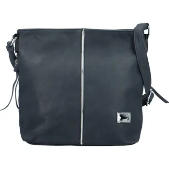 Módní dámská koženková crossbody kabelka Salah, tmavě modrá