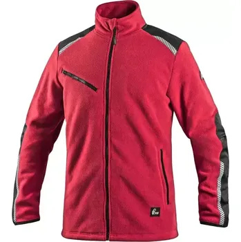 pracovní bunda CXS 4ENVI SOLIS bunda pán. fleecová červeno-černá - v. M