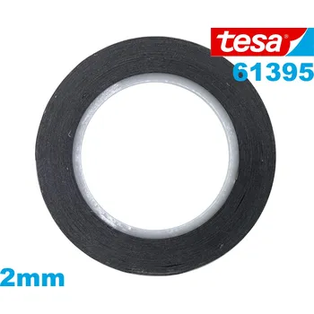Lepicí páska Tesa 61395 - Oboustranná lepící páska (černá) Šířka: 2mm