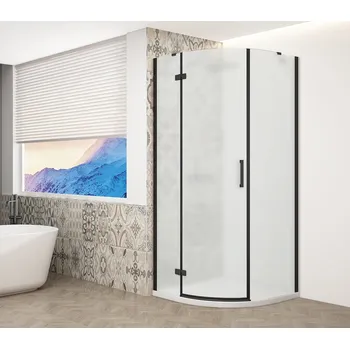 GELCO - TRINITY BLACK čtvrtkruhový sprchový kout 900x900mm, matné sklo, levé (GT6590ML-B) + slevový kód, + prodloužená záruka