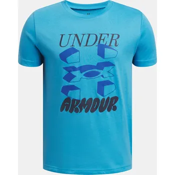 Chlapecké tričko Under Armour UA B SPLIT BIG LOGO SS 1390003-452 Modrá YXL