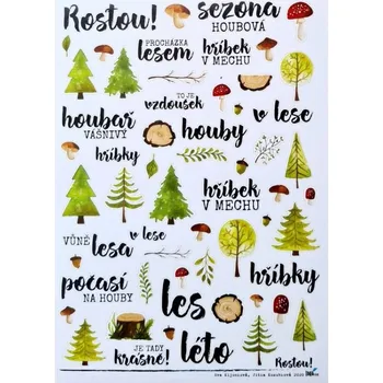samolepka HuráPapír Samolepky A5 - Rostou