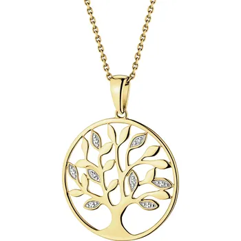 Přívěsek Zlatý přívěsek s diamanty - strom - 0,01 ct - ryzost 585 - 110.690