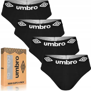 Slipy Umbro slipy, pánské bavlněné slipy černé, 4 kusy, velikost XXL