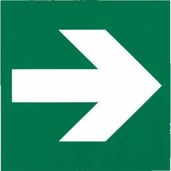 Šipka bezpečnostní - směr úniku 210x210mm - plast