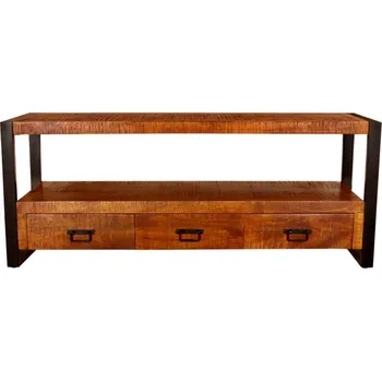 Televizní stolek Rustikální tv stolek z dřeva mango 150x60x45