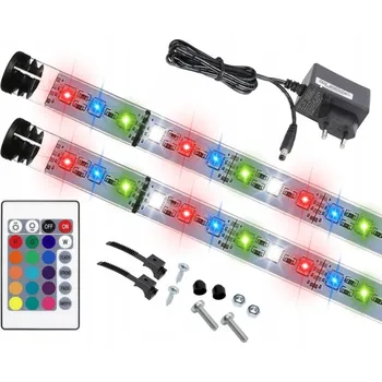 LED trubice RGB LED trubice do akvária s dálkovým ovládáním 2x200cm (propojené)