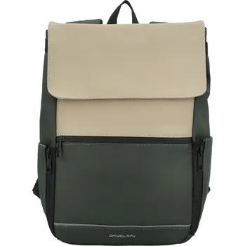 Městský batoh Trendy dámský pogumovaný batoh Duane, zeleno-béžový