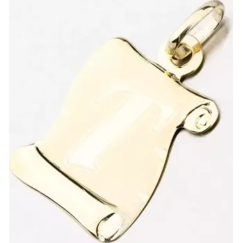 Přívěsek Přívěsek žluté zlato 585 pergamen s písmenkem T 43-2065-T