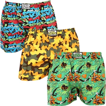 Trenýrky 3PACK pánské trenky Styx art klasická guma vícebarevné (3A12579) L Možnost vrácení zboží ZDARMA do 120 dnů!