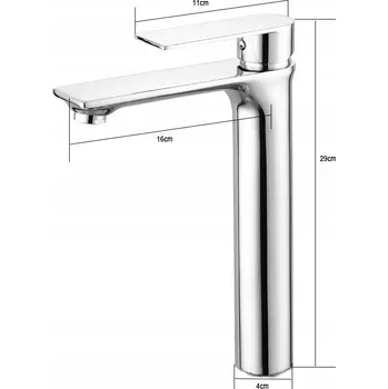 Vodovodní baterie Stojánková umyvadlová baterie Omeble stříbrná