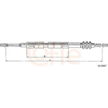Brzdový systém Tažné lanko, parkovací brzda COFLE 10.9847