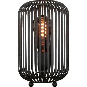 Čtecí lampička Černá stolní lampa s kovovým stínidlem (výška 25 cm) Cage – Fischer & Honsel ID_1700524