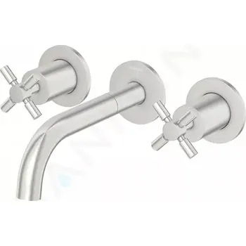 Vodovodní baterie Steinberg 250 Umyvadlová baterie pod omítku, 3-otvorová instalace, s tělesem, kartáčovaný nikl, 250 1902 BN