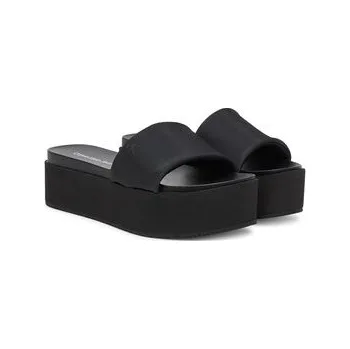 Pánské pantofle Nazouváky Calvin Klein Jeans Flatform Sandal Slide In Nylon YW0YW01791 Černá 41