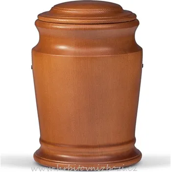 Smuteční dekorace Urna dřevěná borovicová mořená odstín třešeň