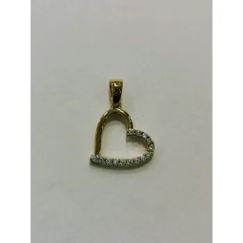 Přívěsek Zlatý přívěs srdce se zirkony