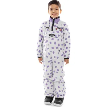 Snowboardové kalhoty SIROKO Chlapecké snowboardové kalhoty s kšandami KB1 Polka Fialová FIALOVÁ