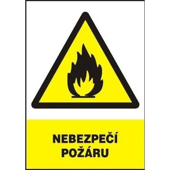 Nebezpečí požáru 210x297mm - samolepka