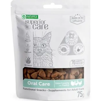 Pamlsek pro kočku Nature's Protection Superior Care Cat Snack Oral Care 75g