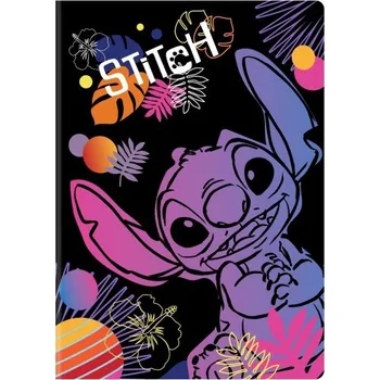 Školní sešit 464 - Stitch Black - A4, linkovaný, 60 listů - 91439PTR