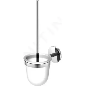 WC štětka Steinberg 650 WC štětka nástěnná s držákem, bílé sklo/chrom, 650 2911