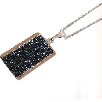 Náhrdelník Náhrdelník DESTIČKA Swarovski křišťály - Modrá