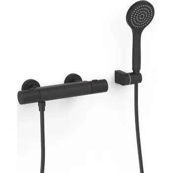 Sprchová baterie TRES Over-Wall s vanovým setem 150 mm černá mat 19016419NM