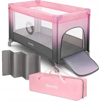 Dětská postýlka Cestovní postýlka ohrádka Lionelo LO-STEFI PINK OMBRE