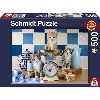 Puzzle Puzzle Kočky v kuchyni 500 dílků - SCHMIDT