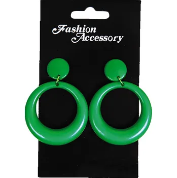 Karnevalový doplněk Náušnice - zelené - 80. léta