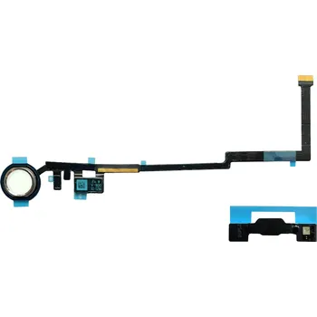 Flex kabel s domácím tlačítkem (home button) | iPad 5 / iPad 6 Barva: Bílá s stříbrným lemováním (Silver)