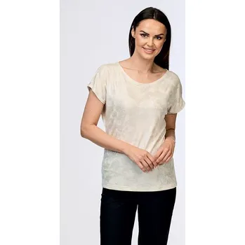 Dámská halenka Kimonová smetanová dámská halenka s leskem 784 velikost XL