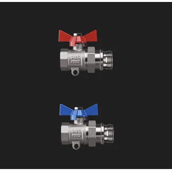 Ventil WIGELL SADA Kulových kohoutů NIKL 1" přímý se šroubením k rozdělovači