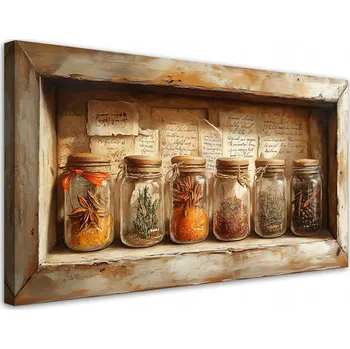 Obraz Obraz na plátně Bylinky Koření Vintage 120x60