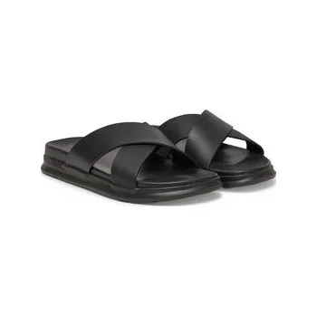 Dámské pantofle Nazouváky Tommy Hilfiger D Density Hilfiger Lth Cc Sand FM0FM05358 Černá 41