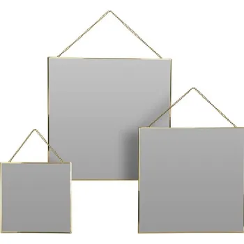 Zrcadlo Zrcadlo H&S Decoration nástěnné čtverec, kovový rám, 350 x 350 mm