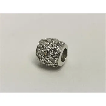 Přívěsek Stříbrný přívěs kulička se zirkony, rhodiovaná