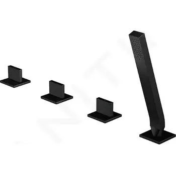 Vodovodní baterie Steinberg 160 Baterie na okraj vany, 4-otvorová instalace, matná černá, 160 2480 S