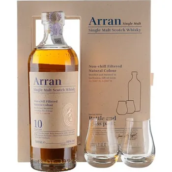 Whisky Arran 10 let + 2x sklo 0,7 l