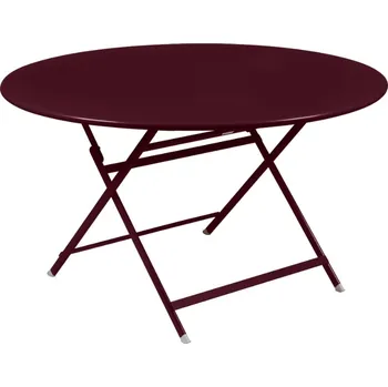 Zahradní stůl Třešňově červený kovový skládací stůl Fermob Caractére 128 cm