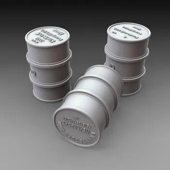 Plastikový model Royal Model 1/48 German fuel drums - WWII 15pcs.