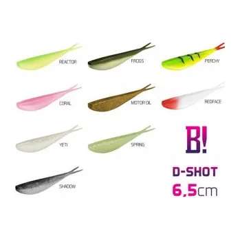 Umělá nástraha Umělá nástraha BOMB! D-SHOT / 5ks-6,5cm/REDFACE