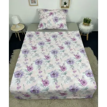 Povlečení Bavlněné povlečení, jednolůžko - Chryzantémy v purpuru