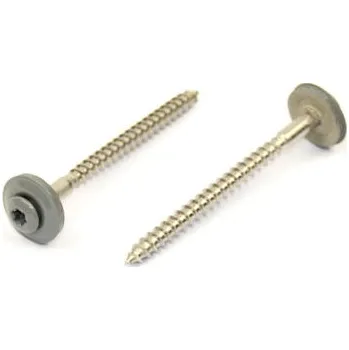 Spojovací materiál Klempířský šroub + EPDM, Světle šedá RAL 7005 4,5 x 60 A2 / balení 200 ks