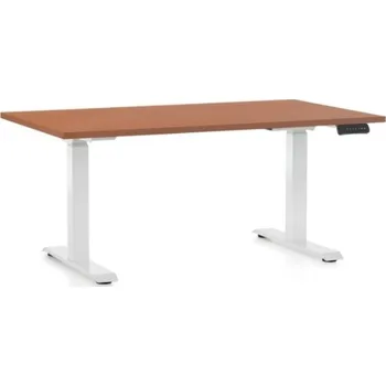 Kreslicí stůl Výškově nastavitelný stůl OfficeTech C, 140 x 80 cm - bílá podnož Barva: Třešeň + doprava ZDARMA