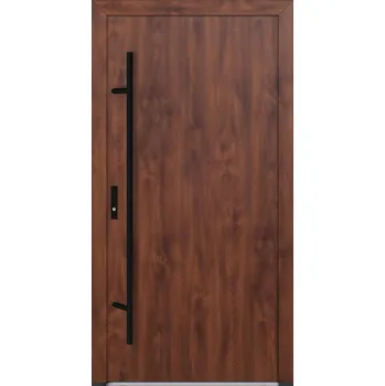 Vchodové dveře Hahn-Türke Vchodové dveře DS82-M20 Barva: Ořech, Směr otevírání: Levé, Dovnitř, Celkové rozměry: 1100x2100mm