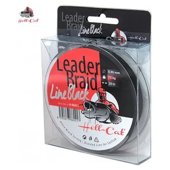 Hell-Cat Splétaná návazcová šňůra Leader Braid Line Black 20m|1.40mm/125kg